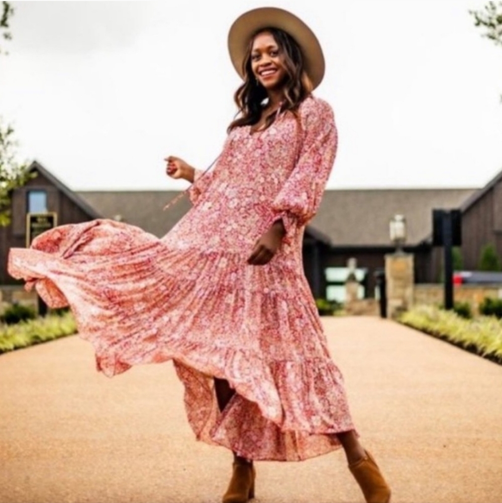 OPT NWT ANTHROPOLOGIE ONE PRETTY TIME POPPY FLORAL DRESS
